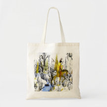 Native American WINTER WARRIOR Canvas Bags