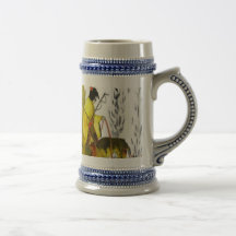 Native American Winter Warrior Special Stein Coffee Mug