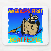 Native Americans, Americas First Boat People Mousepad