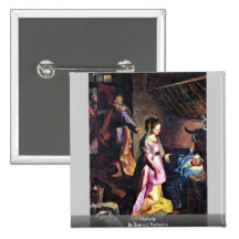 Nativity By Barocci Federico Pinback Button