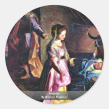Nativity By Barocci Federico Sticker