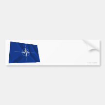 NATO Waving Flag Bumper Sticker