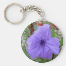 Natural Blue Beautiful Flower Key Chain