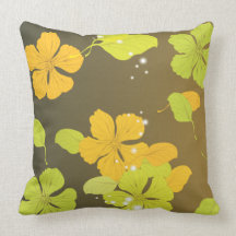 natural floral design pillow