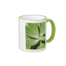 Natural Green Spirals Mugs