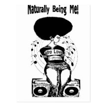 Natural Hair T shirt Postcard