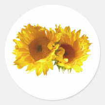 Naturally Blonde Sunflowers Round Sticker