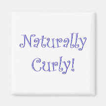 Naturally Curly Blue Fridge Magnet