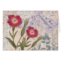 Nature Lover's Collage Wildflowers and Insects Greeting Cards
