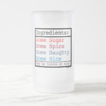Naughty and Nice Frosted Glass Mug