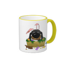 Naughty Doxie Happy Easter Mugs
