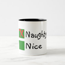 Naughty Not Nice Christmas Mugs