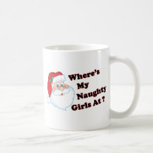 Naughty Santa Full Coffee Mug