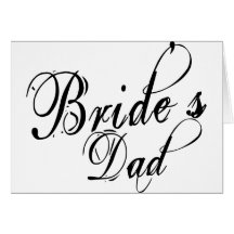 Naughy Grunge Script - Bride's Dad Black Card