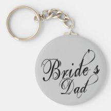Naughy Grunge Script - Bride's Dad Black Key Chains