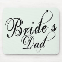 Naughy Grunge Script - Bride's Dad Black Mousemats