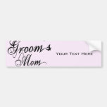 Naughy Grunge Script - Groom's Mum Black Bumper Sticker
