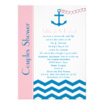 Nautical Couples Coed Wedding Shower Invitation