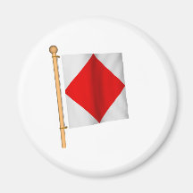 Nautical Flag 'F' Fridge Magnets