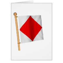 Nautical Flag 'F' Greeting Card