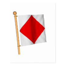 Nautical Flag 'F' Postcard