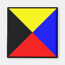 Nautical flag ZULU Refrigerator Magnets