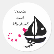 Nautical Love Round Stickers