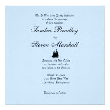 Nautical Theme Wedding Invitations