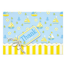 Nautical TY Card 2 Personalized Invite