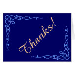 Navy and Sand Thank You Cards