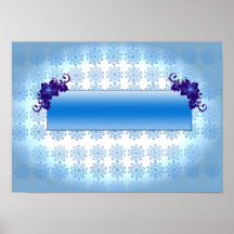 Navy blue and sky blue floral wedding gift print