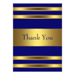 Navy Blue Gold Flat Thank You Card Invitations