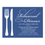 NAVY FLATWARE | REHEARSAL DINNER INVITE POSTCARD