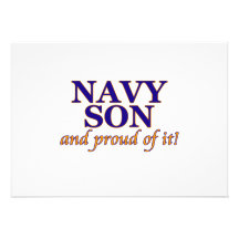 Navy Son and Proud of It Personalized Invites