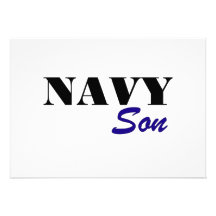 Navy Son Custom Invitation