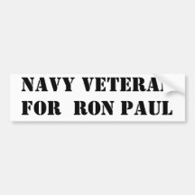 Navy Vet for Ron Paul Bumper Stickers