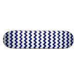 Navy White Chevrons Skateboard