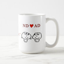 "ND heart AD" Coffee Mugs