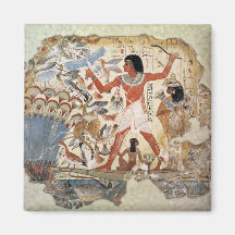 Nebamun hunting in the marshes with his wife refrigerator magnets