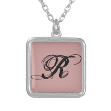 necklace, pendent, R stave