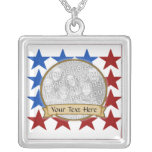 Necklace Template - Photo USA Flag Stars Border
