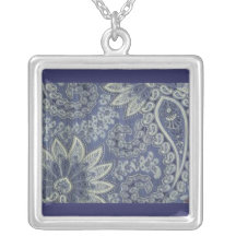 Necklace-Vintage Art-Fabric