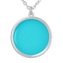 Necklace with Aqua Blue Background