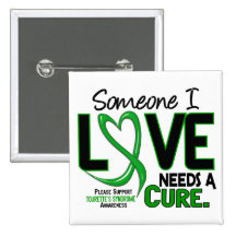 Needs A Cure 2 Tourette's Syndrome Pinback Button