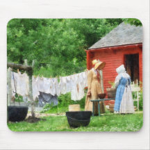 Neighbours Gossiping on Washday Mousepads