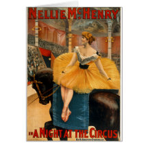 Nellie McHenry in A night at the Circus Greeting Cards