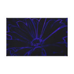 Neon Blue Daisy Gallery Wrapped Canvas