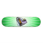 Neon Green Ice Skate. Skateboard Decks