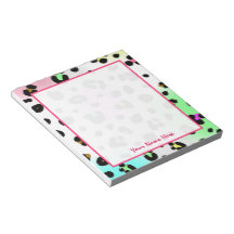 Neon Leopard Personalised Notepad