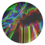 Neon Lightning Dinner Plates